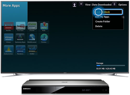 Blu-Ray BD-F7500 - ¿Cómo bloquear las aplicaciones?