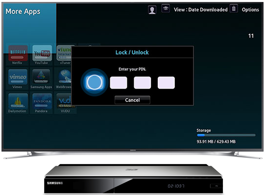 Blu-Ray BD-F7500 - ¿Cómo bloquear las aplicaciones?