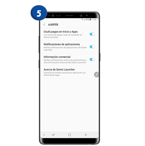 Galaxy Note8: ¿Qué es y cómo ingresar a los ajustes de Game Launcher?