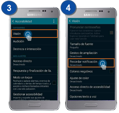 Galaxy ALPHA ¿Puedo recibir más de una vez una alarma indicando que tengo notificaciones?