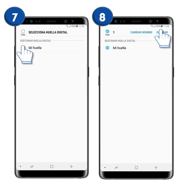 Galaxy Note8 : ¿Qué es y cómo eliminar contraseña por huella?