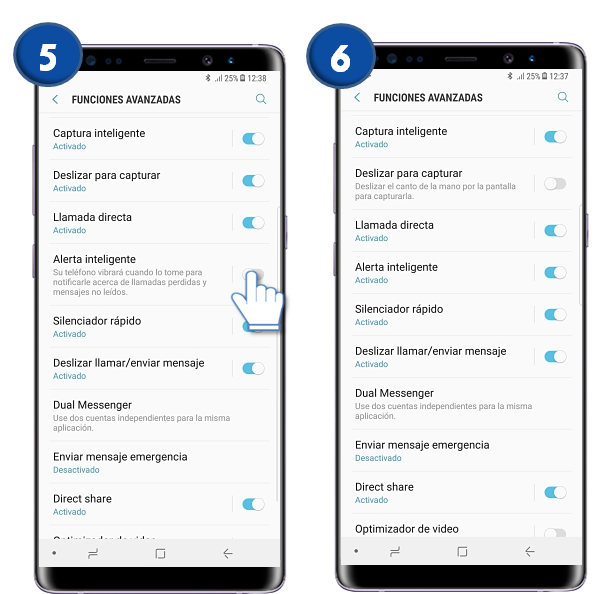 Galaxy Note8: ¿Qué es y cómo activar la función alerta inteligente?