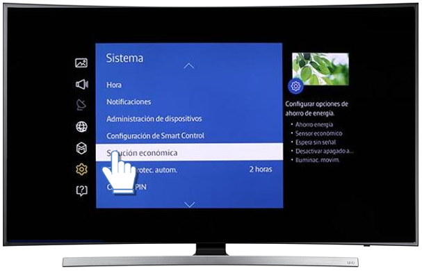 Smart TV Curvo/JU7500 - ¿Qué es y cómo configurar el Apagado automático?