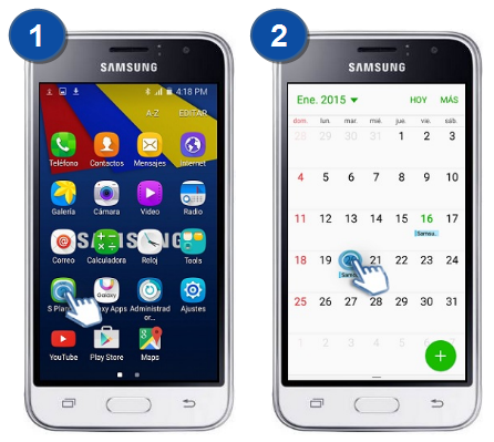 Galaxy J1 Mini (2016) - ¿Cómo eliminar eventos?