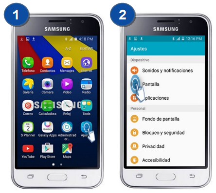 Galaxy J1 Mini - ¿Cómo cambiar el tipo de fuente?