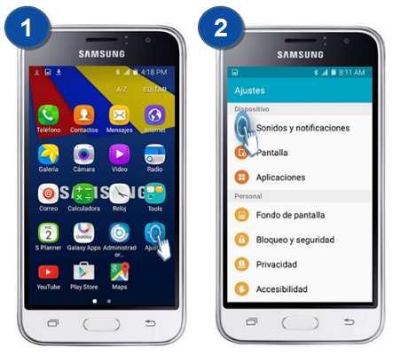 Galaxy J1 Mini - ¿Cómo activar el modo no molestar?