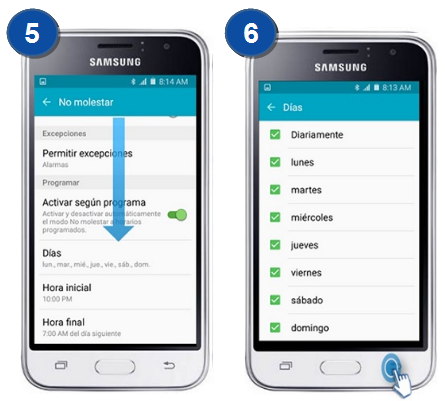 Galaxy J1 Mini - ¿Cómo activar el modo no molestar?