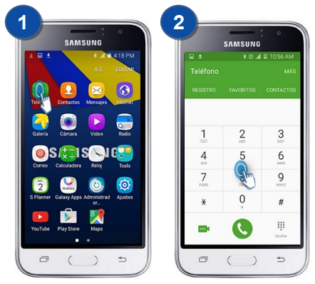 Galaxy J1 Mini - ¿Cómo realizar llamadas telefónicas?