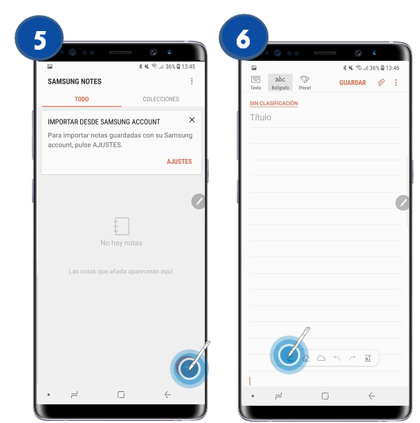 Galaxy Note8: ¿Cómo crear una nota con el S Pen?