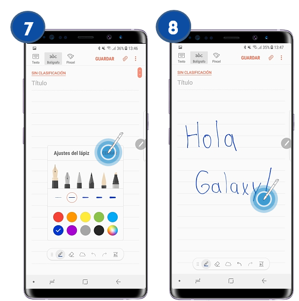 Galaxy Note8: ¿Cómo crear una nota con el S Pen?