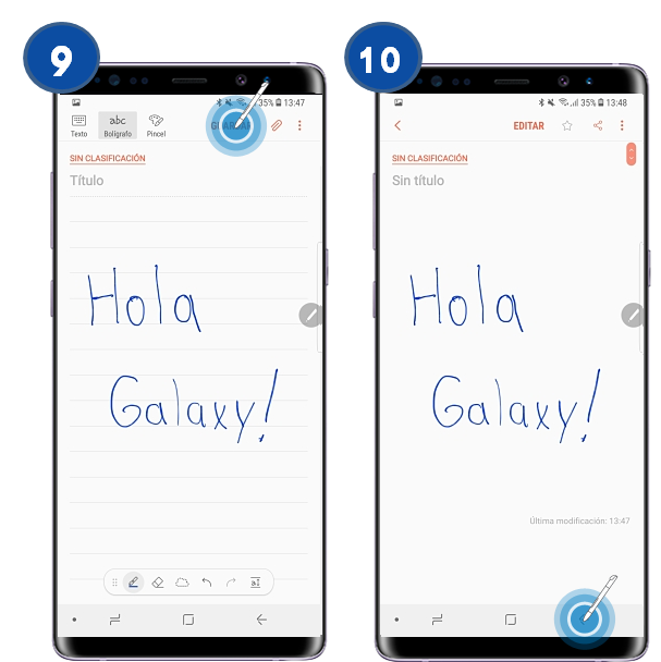 Galaxy Note8: ¿Cómo crear una nota con el S Pen?