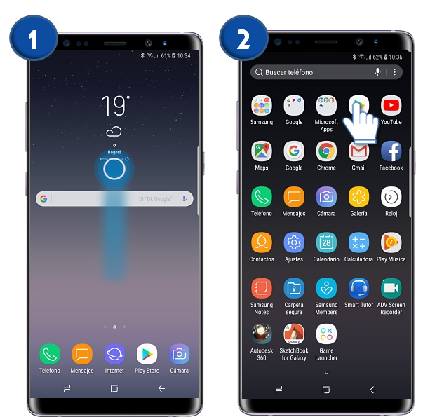 Galaxy Note8: ¿Cómo actualizar aplicaciones desde la Play Store?