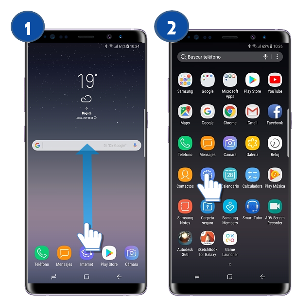 Galaxy Note8 - ¿Qué son y cómo ordenar los filtros en la cámara?