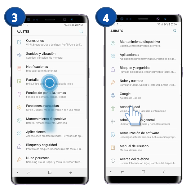 Galaxy Note8: ¿Qué es y cómo compartir los ajustes de accesibilidad?