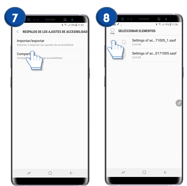 Galaxy Note8: ¿Qué es y cómo compartir los ajustes de accesibilidad?
