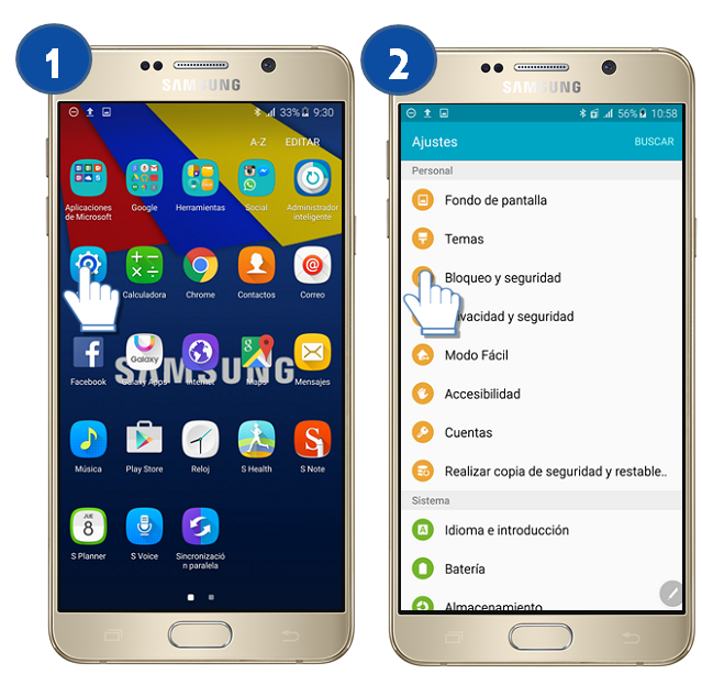 Galaxy Note5 - ¿Cómo activar o desactivar el Administrador del dispositivo?