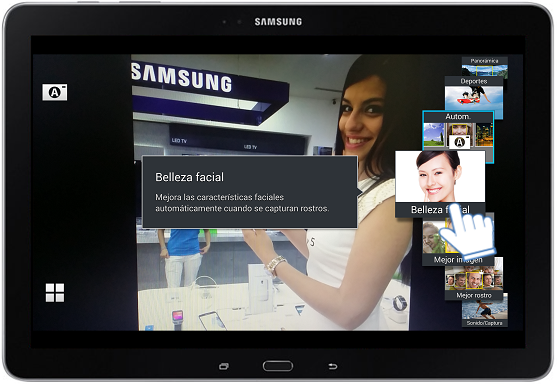 Galaxy Note Pro (12.2, LTE) - ¿Cómo activar el Modo Belleza facial?