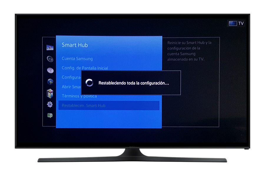 FullHD Plano Tv/UN48J5300AK - ¿Cómo resTablecer la plataforma Smart Hub?