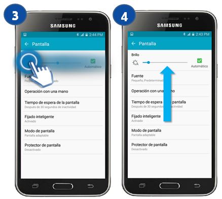 Galaxy J3 (2016) - ¿Cómo ajustar el brillo de la pantalla?