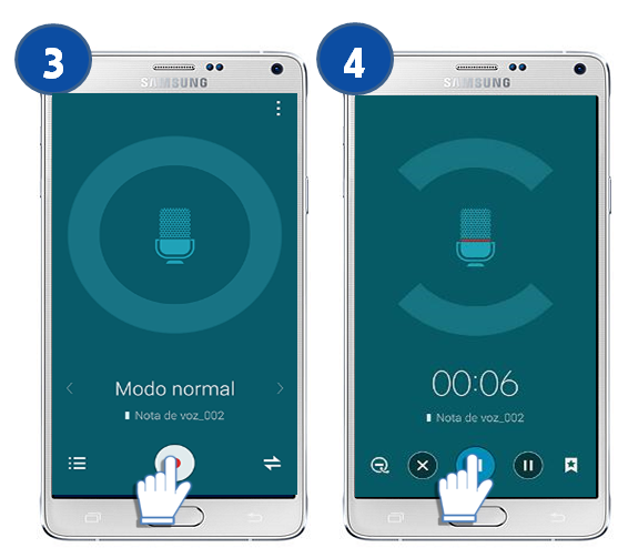 Galaxy Note4 - ¿Qué es y cómo usar el Modo Reunión con la grabadora de voz?