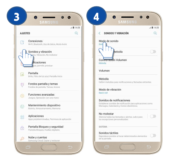 Galaxy J5 Pro - ¿Qué es y cómo cambiar el modo de sonido?