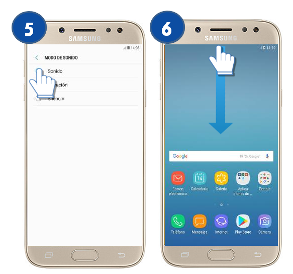 Galaxy J5 Pro - ¿Qué es y cómo cambiar el modo de sonido?