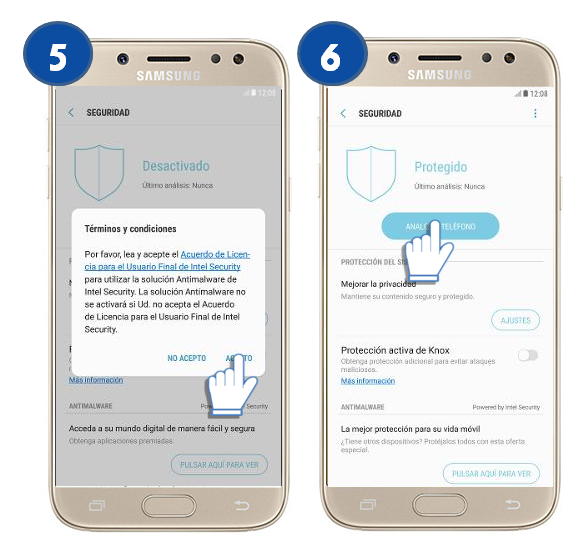 Galaxy J5 Pro - ¿Qué es y cómo usar la función Seguridad?