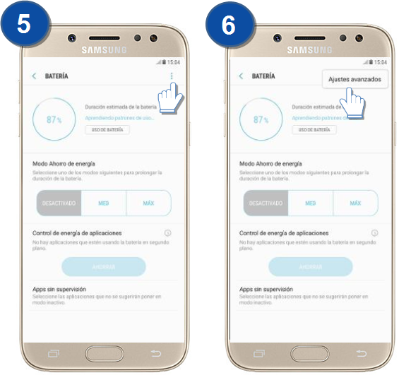 Galaxy J5 Pro - ¿Qué es y cómo mostrar el porcentaje de batería en pantalla?