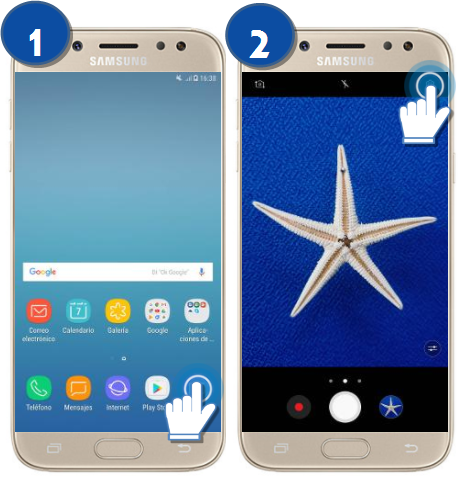 Galaxy J5 Pro - ¿Cómo asignar una función de la cámara al botón de volumen?
