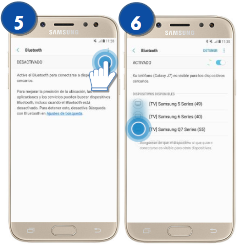 Galaxy J5 Pro - ¿Cómo activar la conexión Bluetooth