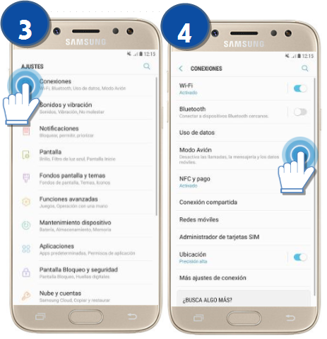Galaxy J5 Pro - ¿Cómo activar el modo avión?