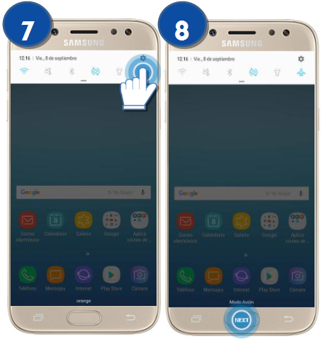 Galaxy J5 Pro - ¿Cómo activar el modo avión?
