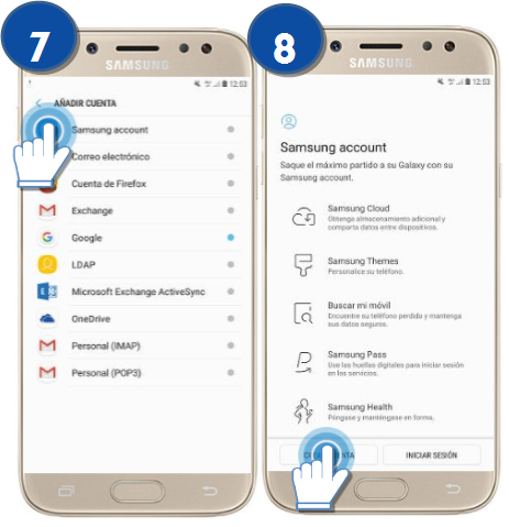 Galaxy J5 Pro - ¿Cómo agregar una cuenta Samsung?