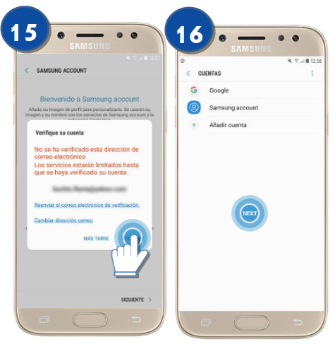 Galaxy J5 Pro - ¿Cómo agregar una cuenta Samsung?