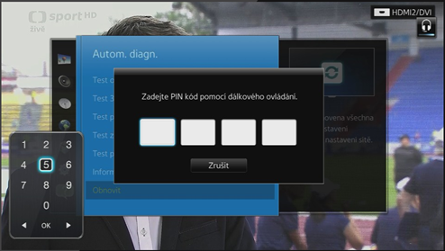 Poté budete vyzvání k zadání kódu PIN