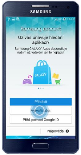 Je možné se přihlásit pomocí stávajícího účtu, vytvořit nový nebo se přihlásit pomocí Vašeho Google ID