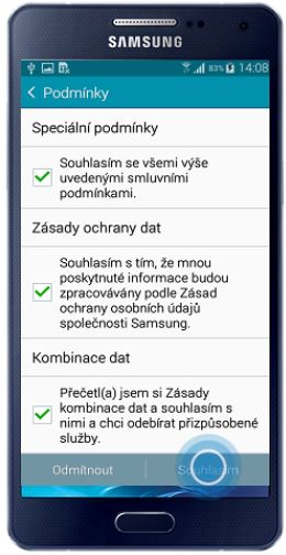 Po odklepnutí tlačítka souhlasím bude Váš účet vytvořen