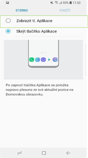 Zobrazit tl. Aplikace