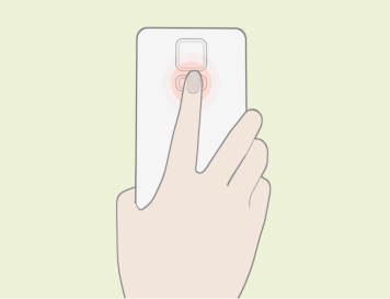 Wenn der Finger erkannt wurde, leuchtet der Sensor rot auf und das Galaxy S5 beginnt die Messung