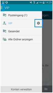 Samsung Galaxy S5, Ordner "VIP" bei E-Mails, Schritt 3, Kriterien hinzufügen
