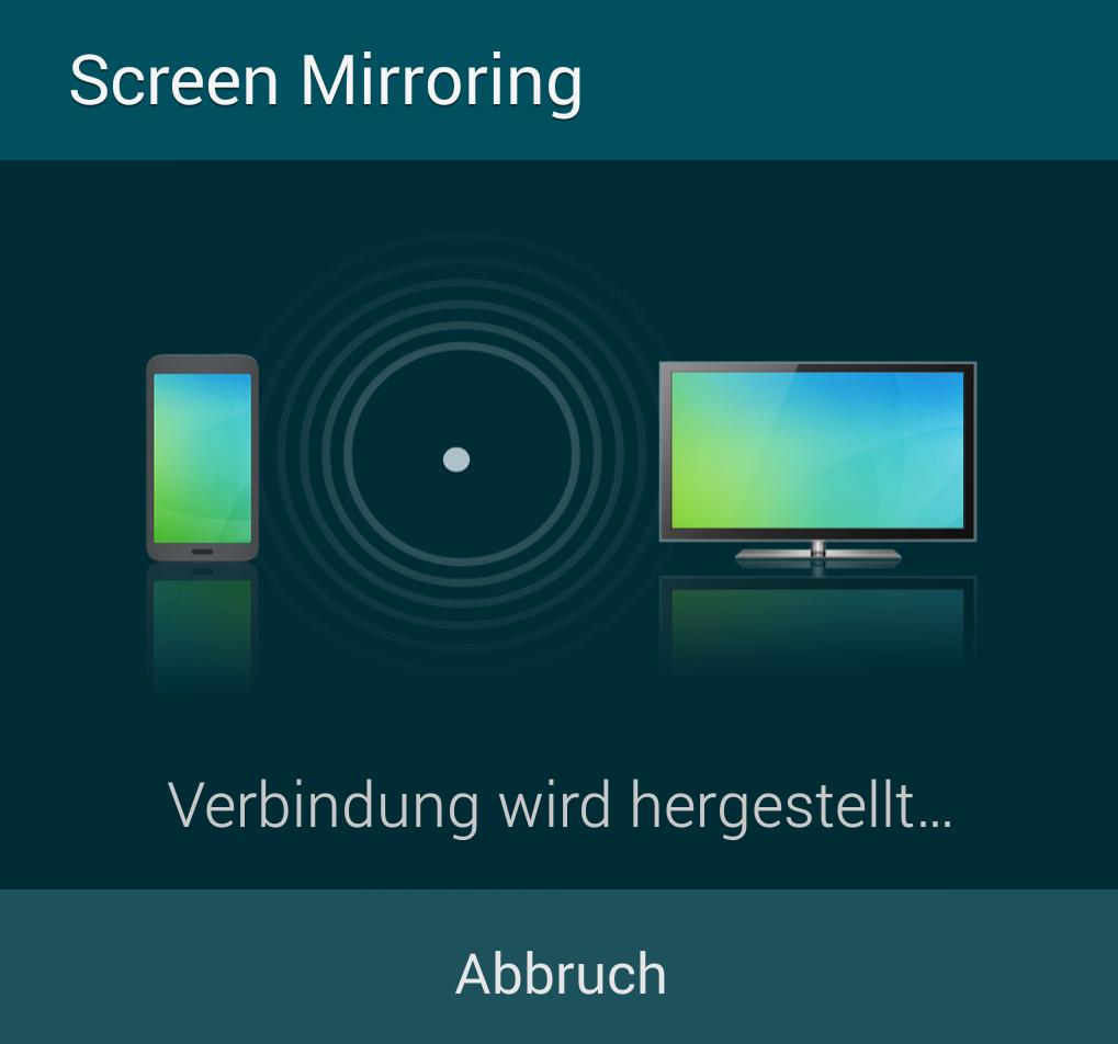 Verwendung Samsung TV Screen Mirroring, Schritt 7, Verbindungsaufbau