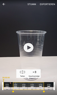 Samsung Galaxy S6 (edge), Videos im Zeitraffer Modus aufnehmen, Schritt 9, abspielen des Videoabschnittes in Zeitraffer