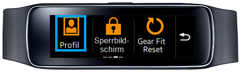 Samsung Gear Fit, Profil erstellen, Schritt 2 , Profil auswählen