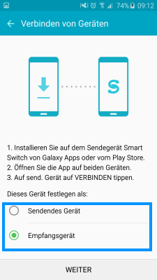 Wie übertrage ich Daten zwischen zwei Android-Geräten über Smart Switch