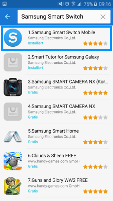 Wie übertrage ich Daten von einem iOS-Gerät zu meinem Samsung Smartphone mit Smart Switch?