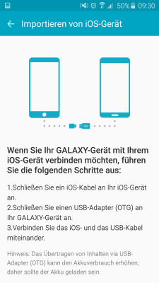 Von iOS-Gerät importieren
