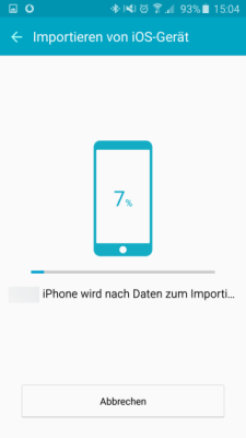 Von iOS-Gerät importieren
