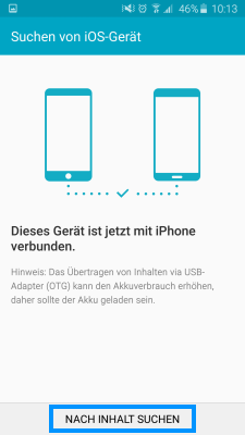 Von iOS-Gerät importieren
