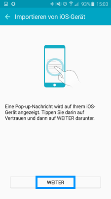 Von iOS-Gerät importieren