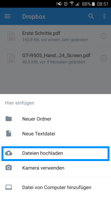 Datei hochladen
